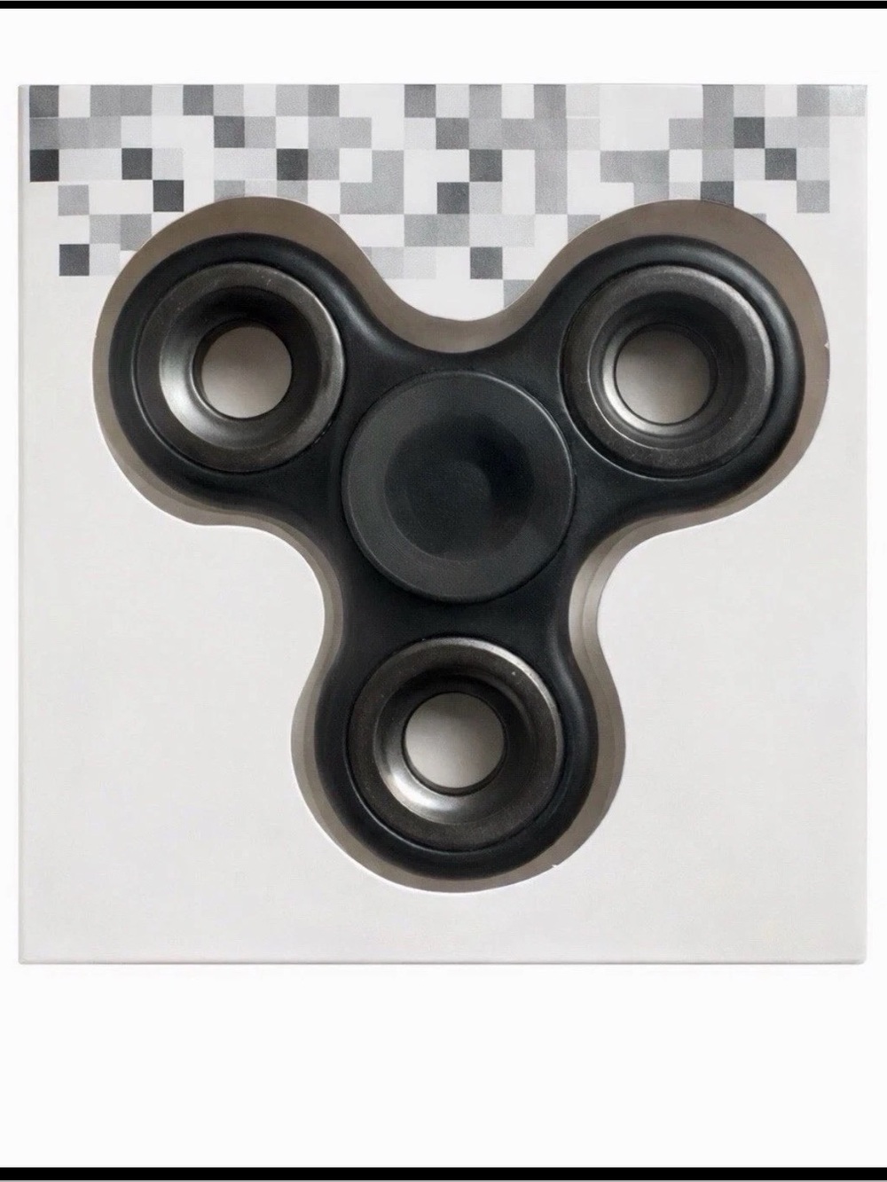 General Brand Fidget Spinner 3-Edge Tri-Spinner Hand Toy - Black